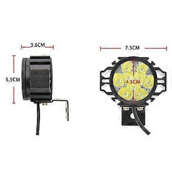 Elektrisk Sykkel Sterk Frontlykt LED Scooter Modifisert Frontlykt 9 Lysdioder Spotlight Horn 2-i-1 Spotlight Billys