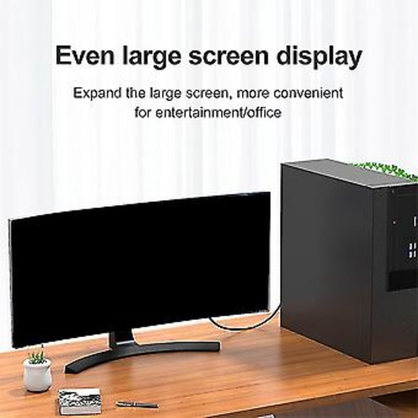 8k Displayport -yhteensopiva Adapterimuunnin 8k/60hz 4k/120hz Mini Dp Fe Hd Tv -kaapeli Video Ada
