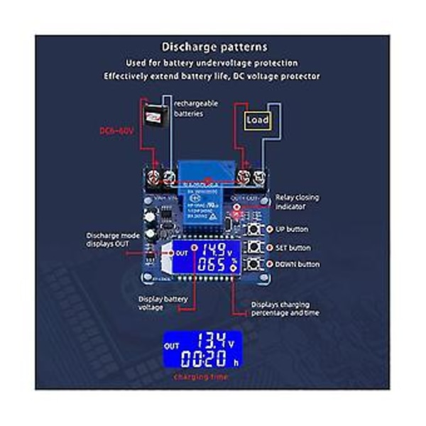 Cd63l 30a Batteriladingskontrollmodul Fullstendig Strømavbruddsbeskyttelse Underspennings Strømavbruddsbeskyttelsesmodul