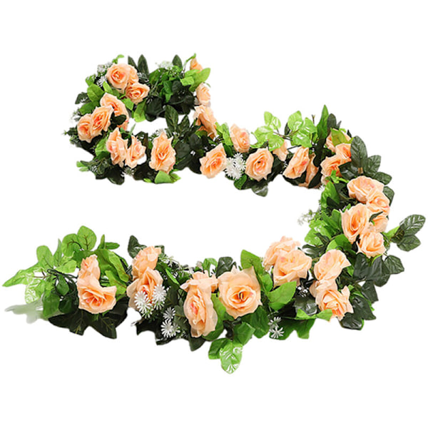 Artificial Rose Vine Plants (230cm), 4 Packs Fake Flowers Vine for Wedding Home Party Garden Craft Art Decor