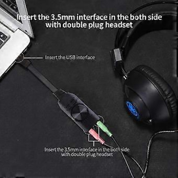 7.1 Kanavan Tilaääni 3D Audio Adapteri 3.5mm USB Ulkoinen Äänikortti DAC Lähtö