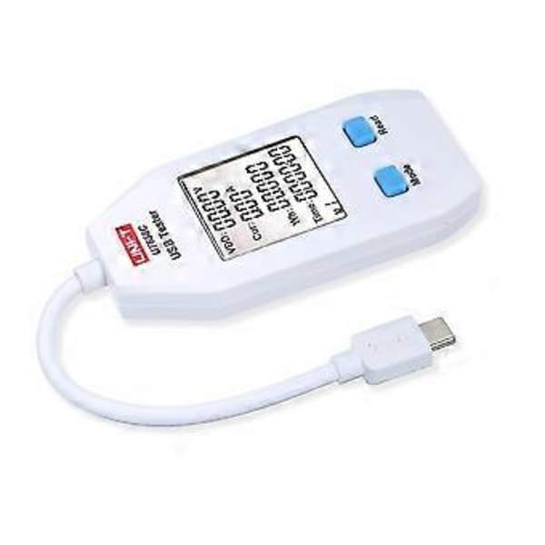 USB Strømmåler LCD USB Tester Detektor Voltmeter Amperemeter Digital Strømkapacitetstester (UT658C)