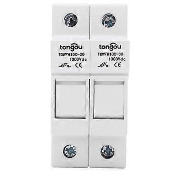 Sikringsholderbase 2-polet DIN-skinne montering strømfordelingskontroludstyr TOWFH1DC 1000VDC 2P25A