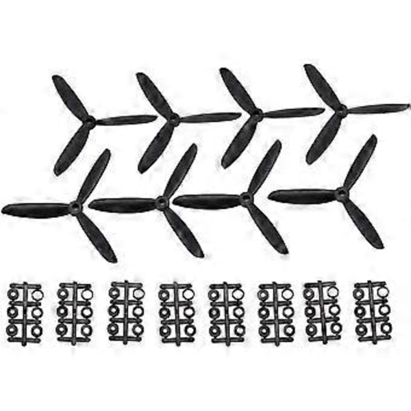 4 Par Cw/ccw 6045 Propellere Blader For Rc Racing Drone Quadcopter Fly Uav Reservedeler Tilbehør Komponent Svart