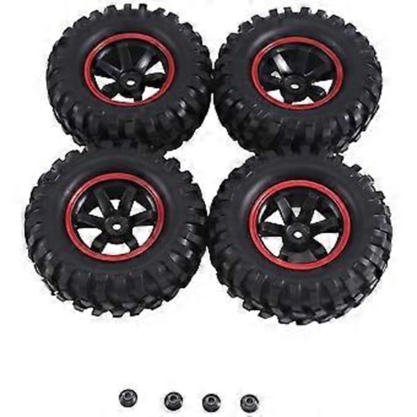 4 stk. 96 mm 1,9 tommer gummidæk/dæk og fælge til Axial SCX10 D90 CC01 1:10 RC Rock Crawler bil, A