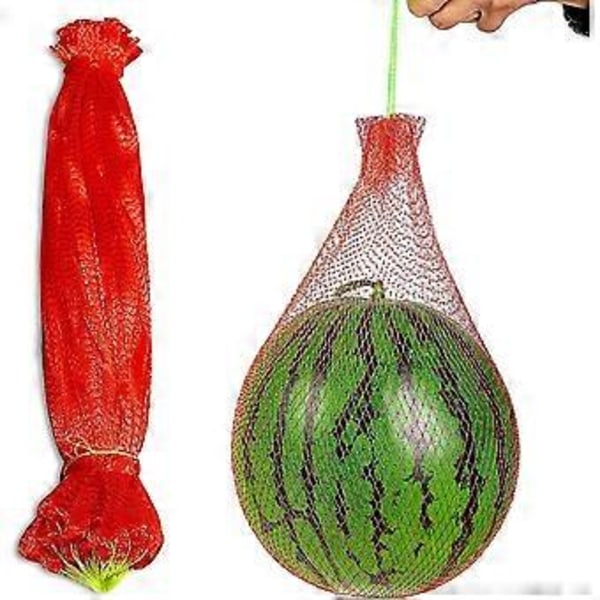 Genanvendelige nylonnetposer, hængende vandmelonnetposer, tykkere genanvendelig frugtnetpose til ophængning af vandmelon, honningmelon, grøntsager, 12 stk.
