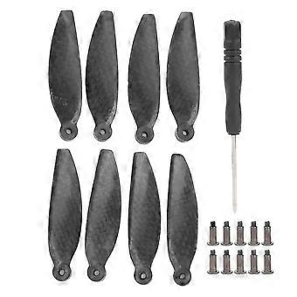 Karbonfiber Propellblad Erstatningstilbehør For Dji Mavic Mini 2 Drone Svart