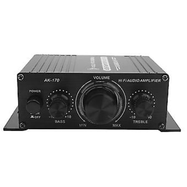 12v Mini Audio Bilforstærker Digital Audio Receiver Forstærker Dobbelt Kanal 20w+20w Diskant Lydstyrkekontrol