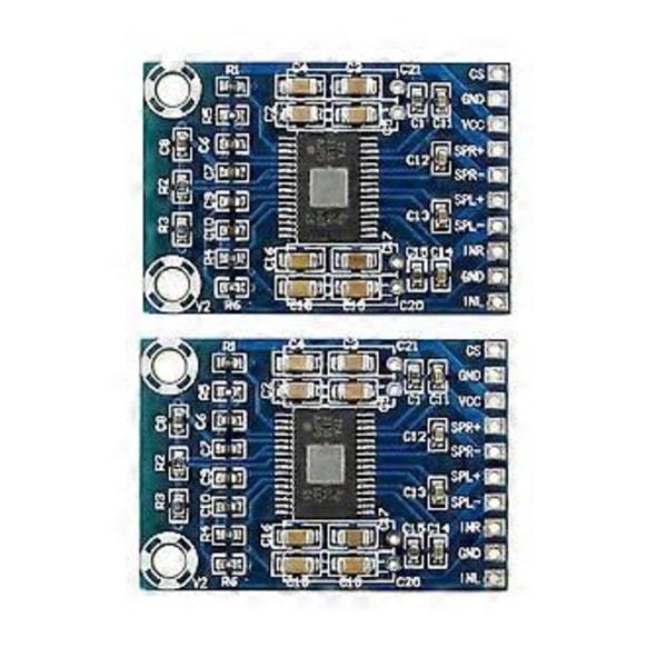 2 STK. TPA3116D2 Mini Digital Forstærker DC12V-24V D Klasse 50W+50W XH-M562 Forstærker 50W Effektforstærkerkort