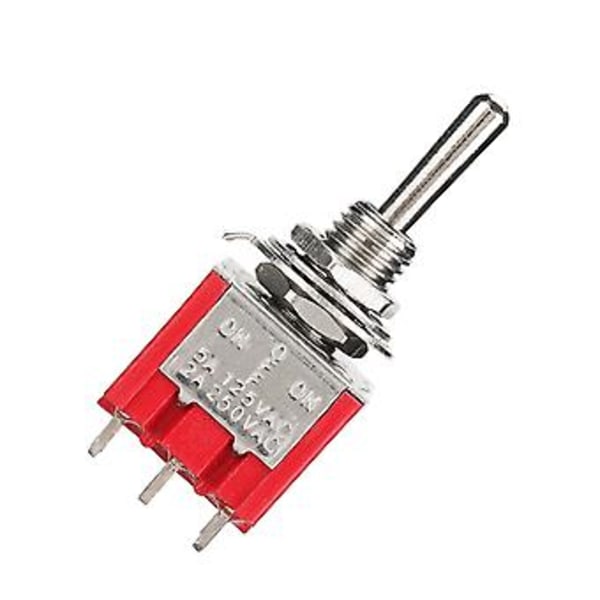 5 st MTS-303 Mini Toggle Switch 3PDT 9 Pin 3 Lägen På AV på