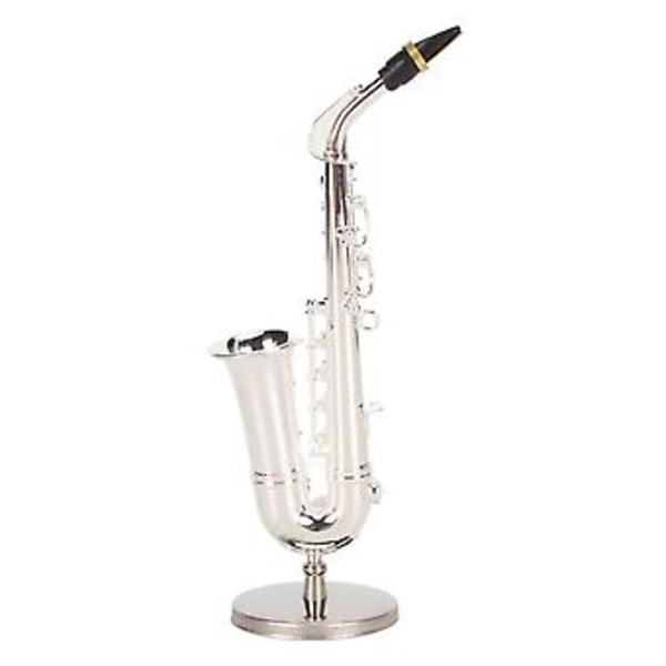 Miniature Saxofon med Stativ: Dukkehusmodel til Boligindretning & Gaveideer