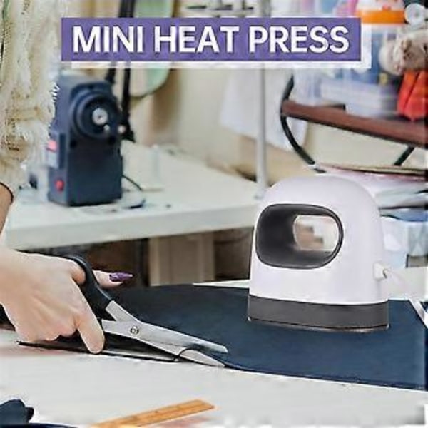 Mini Värmepressmaskin T-Shirt Tryck Enkel Värmeöverföring Press Järnmaskiner för Kläder DIY Hem, EU-kontakt