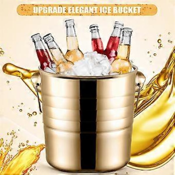 1 st 3L Rostfri Is Hink Tjock Huvud Is Hink Fest Is Hink (Guld)