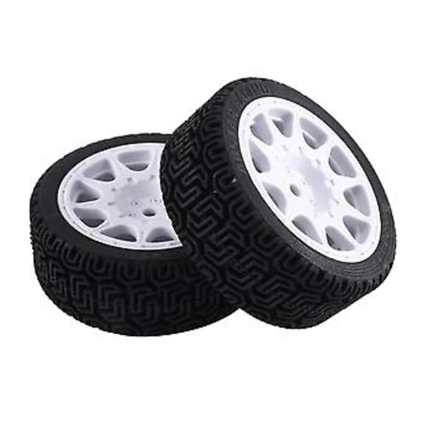 68mm 1/10 Rc Bil Dæk On Road Touring Bil Dæk Hjul Til Tt01 Tt02 Tt02b Xv01 Ta06 Ptg-2 ,hvid