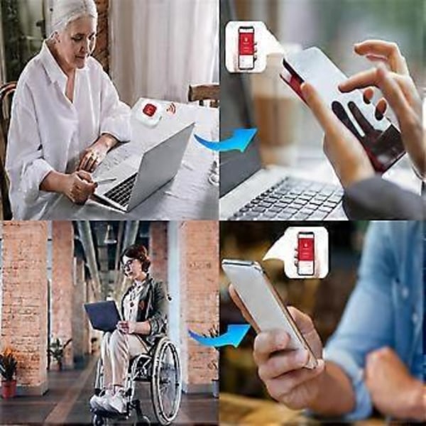 Tuya WiFi Älykäs SOS-hätäpainike Langaton hoitajan hakulaite Puhelinhälytyslähetin Hätäpainike vanhuksille