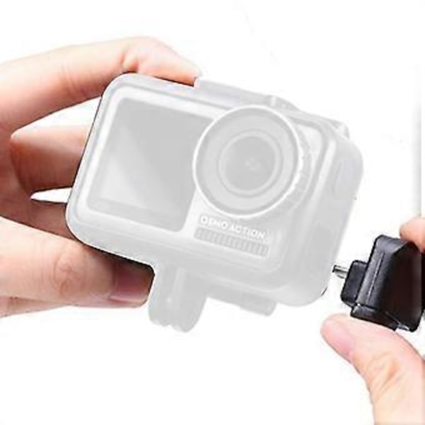 Til Dji Osmo Action Mikrofon 3.5mm/usb-cc Adapter Audio Ekstern Mikrofon Mount Til Trs Stik Dji Osmo Action Tilbehør