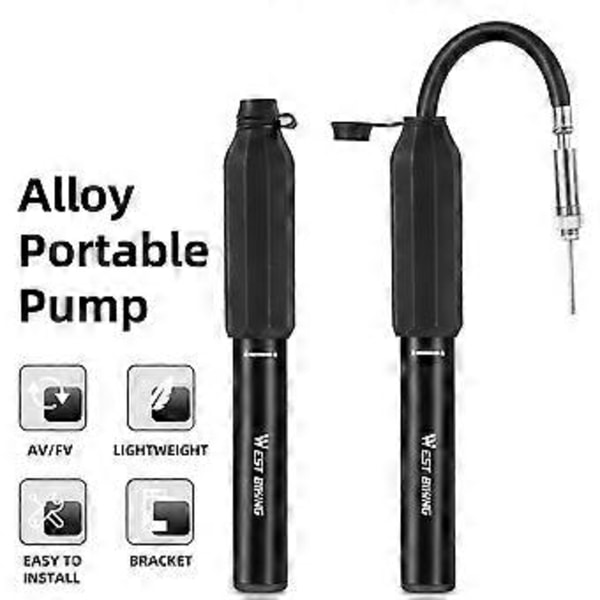 Alumiiniseos 120PSI Polkupyörän Rengaspumppu Kannettava Polkupyörän Ilmapumppu Teleskooppinen Polkupyörän Rengaspumppu Käsipumppu Pyöräilytarvike