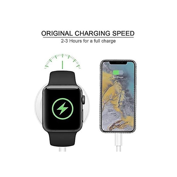 Ur Watch-oplader, Opgraderet 2-i-1 Lynkabel Med Iphone, Ipad Og Air Pod, Hurtig Iphone Watch-oplader 3,3ft Magnetisk Opladningskabel, Wirel