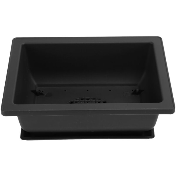 10 pakker Bonsai treningspotter med plastbrett Bonsai planter Pot for hage gård balkong 16,5X12Cm