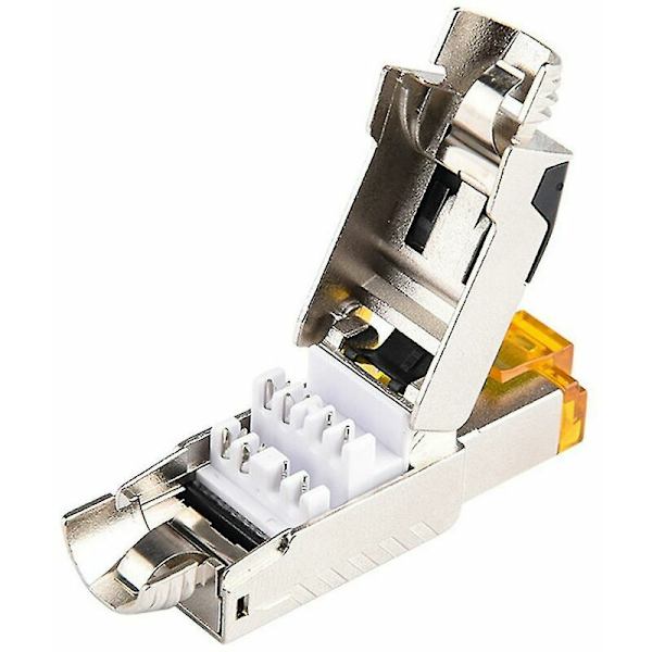 4 st Cat8 industriell Ethernet-kontakt RJ45 skärmad fältuttag verktyg