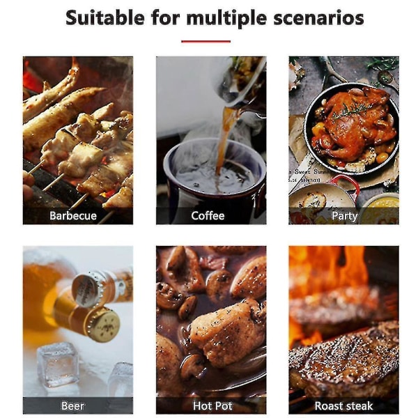 Ultralydsgrilltermometer med baggrundsbelysning og kalibrering Digitalt stegetermometer Bbq-termometer til køkken, udendørs madlavning, grillning