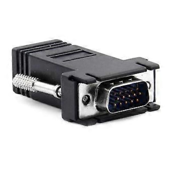VGA Förlängare Hane Till Lan Cat5 Cat5e/6 RJ45 Ethernet Hona Konverter Adapter