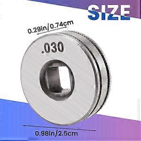 MIG Svets Trådmatning Drivrulle Rullhjul Kit 25mm Diameter 0.8-0.9mm/.030 Tum-.035 Tum