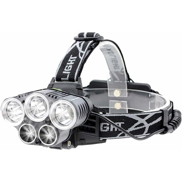 Led Headlamp, Usb Rechargeable Head Torch with Motion Sensor, 6 Lighting Modes, Ipx4 Waterproof, Zoomable and Waterproof for Fishing, Camping, Hikin