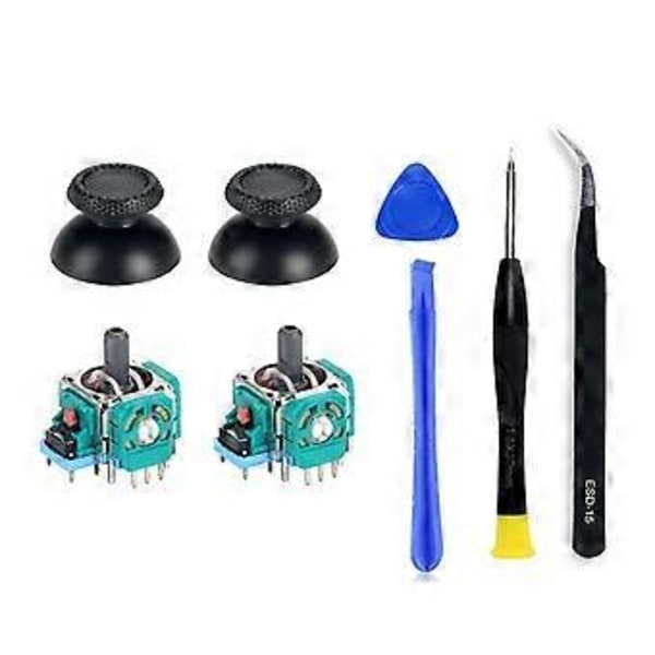 3D Analog Joystick Potentiometer med Joystick-kåpor och Skruvmejselverktyg Reparationskit