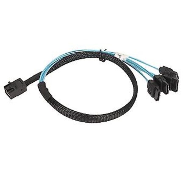 12GBPS Mini SAS HD SFF 8643 til 4 SATA 3.0 Kabel PVC Dobbel Kanal 7P Server Harddisk Array Data Linje 1m / 3.3ft