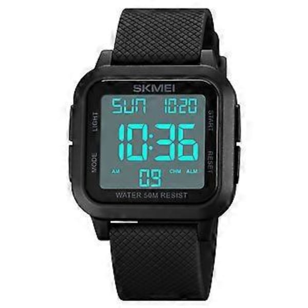 SKMEI 1894 sportklockor Nedräkning dubbel tid klocka väckarklocka Chronograph bord Digitala klockor 50 meter vattentät klocka
