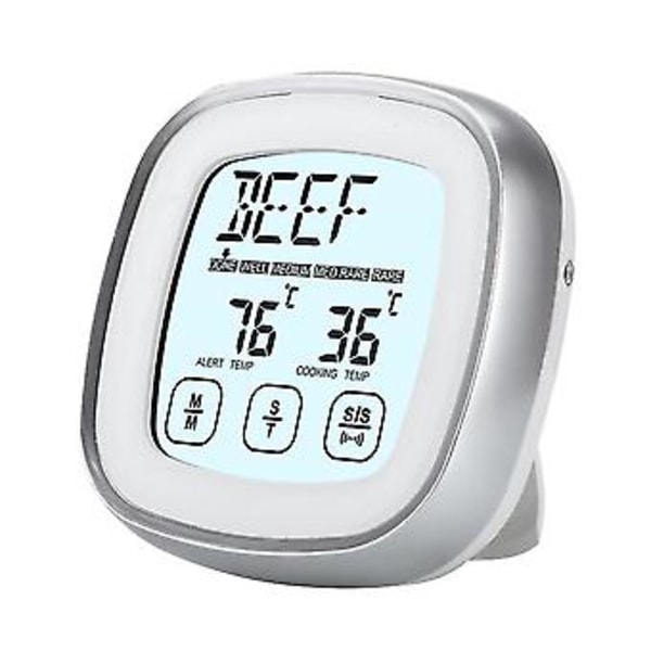 Digitalt Kødtermometer til Grill - Ovn Køkken Madlavning Temperaturmåler med Metalledning