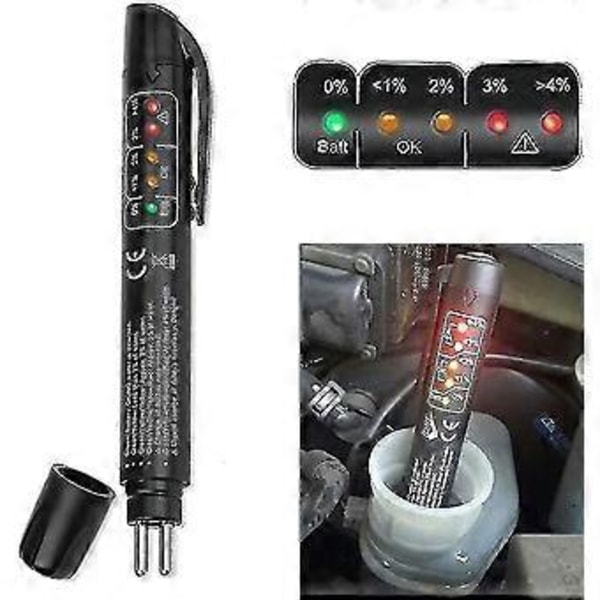Bremsevæsketesterdetektor, 5 LED Auto Diagnostisk Bremsetester