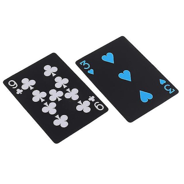 Black Waterproof Plastic Playing Cards