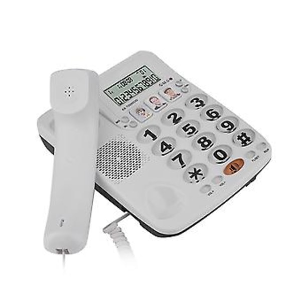 2-linjers trådbunden telefon med högtalartelefon, snabbval och nummerpresentation för hem/kontor