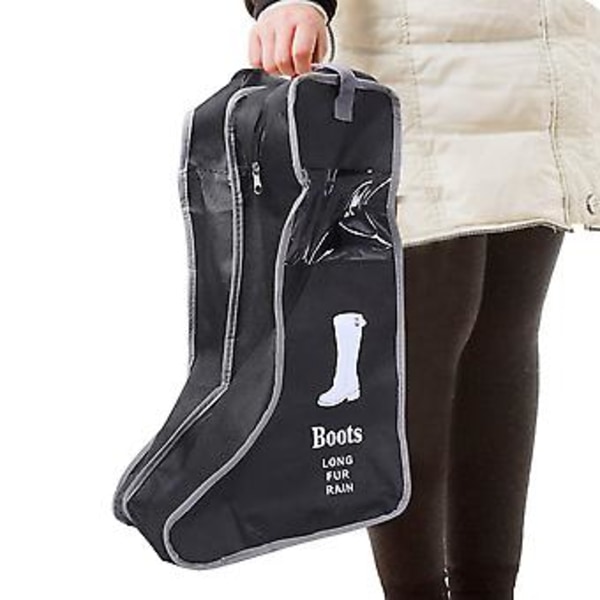 Ikke-vevd stoff, bærbar skooorganisator, oppbevaringsposer, lange skodeksler for støvler, reise (L)