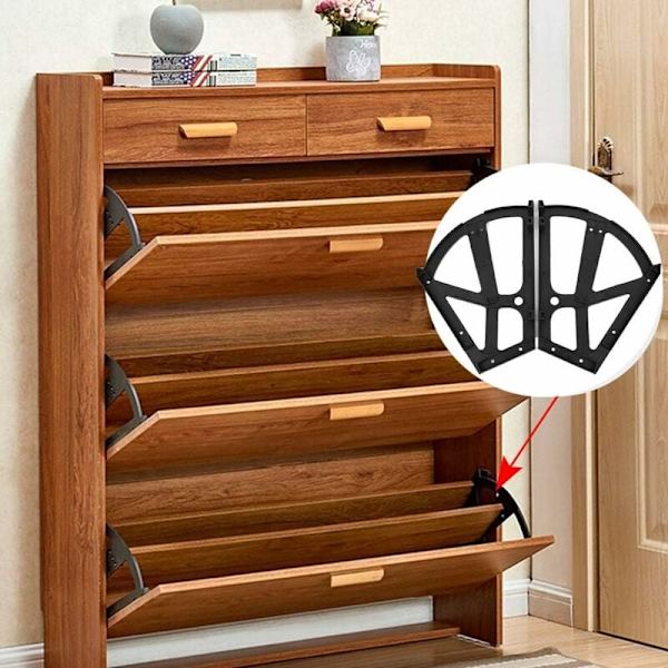 4 stycken/set Heminredning gångjärnsskor Lådskåp gångjärn flipplatta roterande ramställ tillbehör för kök vardagsrum