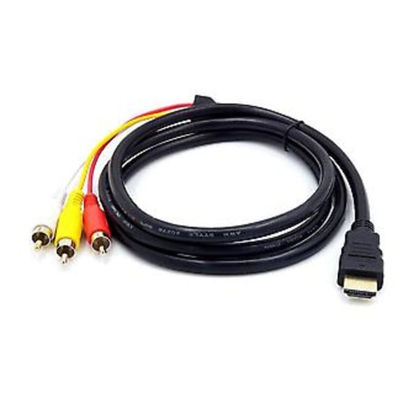1080p-kompatibelt han S-video til 3 Rca Av lydkabel m/scart til 3 Rca phono-adapter