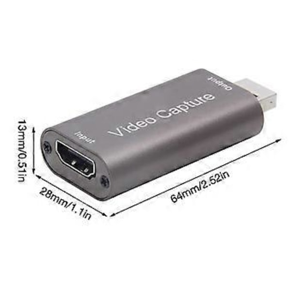4K USB 3.0 HDMII-yhteensopiva Videotallennuskortti Puhelinpeli Webcast Kurssiopiskelu