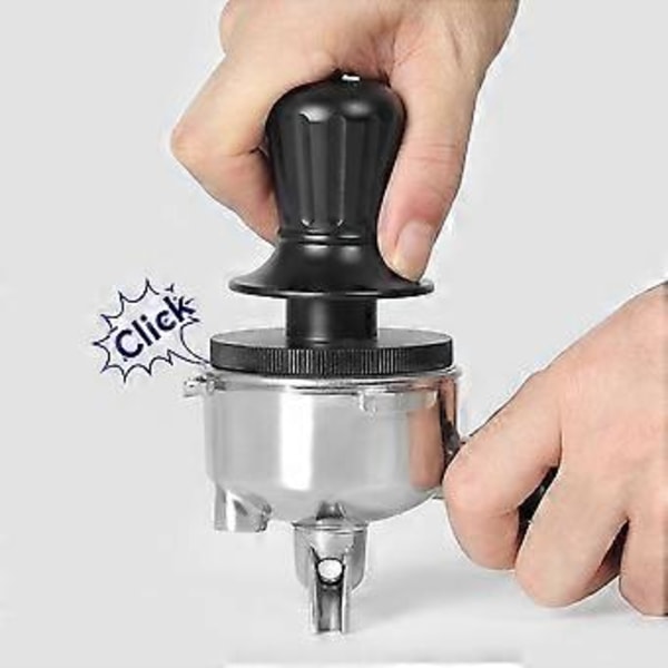 58mm Kaffetamper Konstant Kraft Pulvertamper Espresso Gängtamper Pulverpress Hammare Kaffedistributör