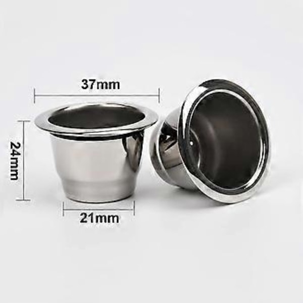 Återanvändbara Kaffekapslar Påfyllningsbara Kaffekapslar Rostfritt Stål Återanvändbara Kapslar med Lock Passar för Kaffemaskin