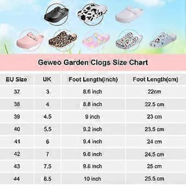 Hagesko for damer og herrer, innendørs utendørs slippers (6uk)