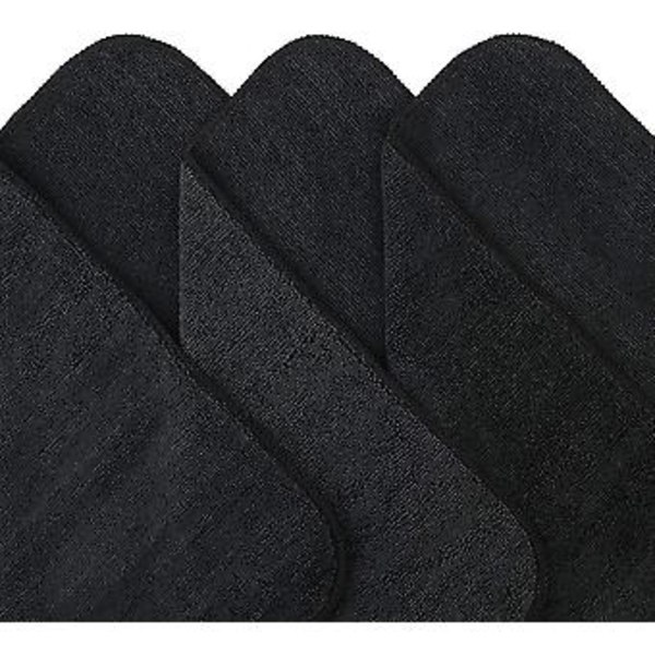 Premium Mikrokuituliina, 30 x 30 cm (12 kpl) (musta)