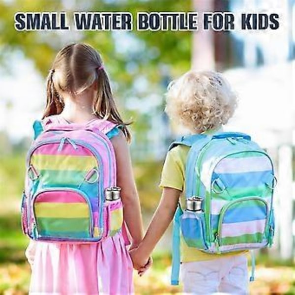 2 st 300ml Mini Vattenflaska i Rostfritt Stål, Smal Isolerad Termosflaska, Liten Vakuum Varm Kall Vattenflaska i Bulk