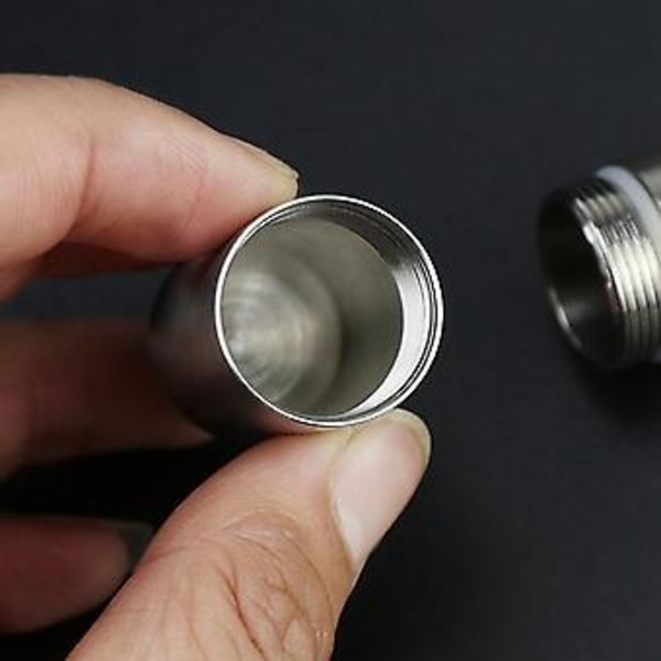 Mini Stor Pillerburk Pillerbehållare Stor Låda Mindre Stål Utomhusresa F