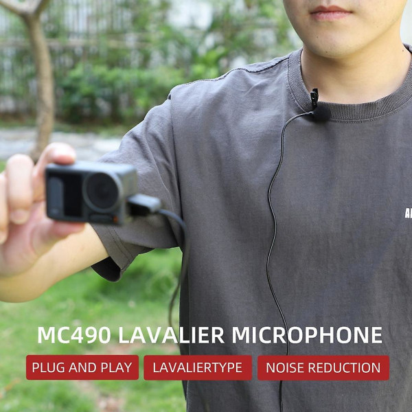 Mikrofon til Insta360 One R Rs One X2 X3 Støjreducerende mikrofon til Action 2 3