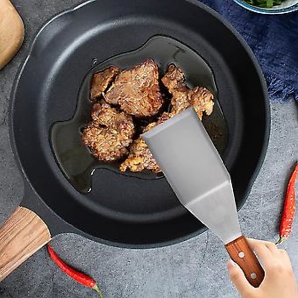 Metal Fiskespatel Rustfrit Stål Grillvender, Sæt med 2 (d-4)