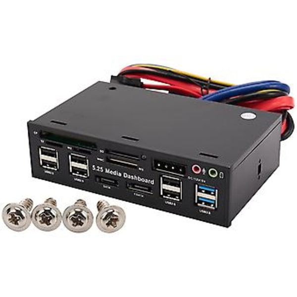 5.25 Tommer Usb 3.0 Panel Pc Usb 3.0/2.0 Hub E-sata Sata O Til Computer C