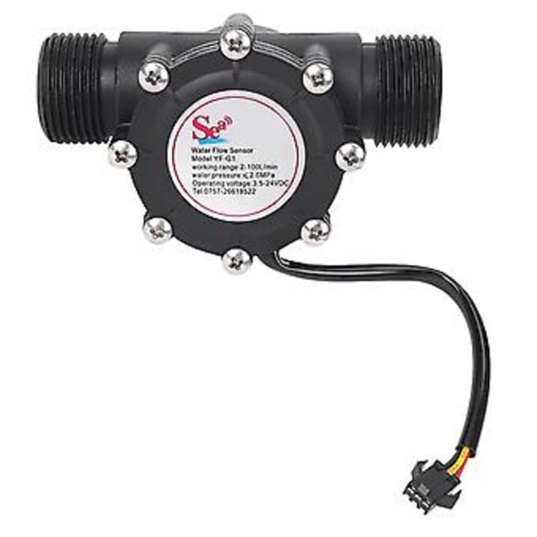 1 stk. Flowsensor Dn25 3,5-24v 1 Tomme 2-100l/min Flowmåler Pumpe Er Flow