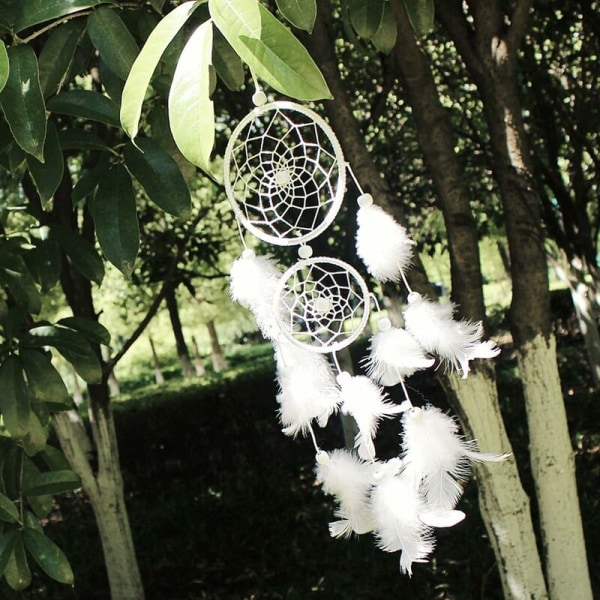 La Cabina Dream Catcher with Feather Rings Dream Catcher Mysterious Handemade Dreamcatcher for Bedroom Car Home Decoration (09)